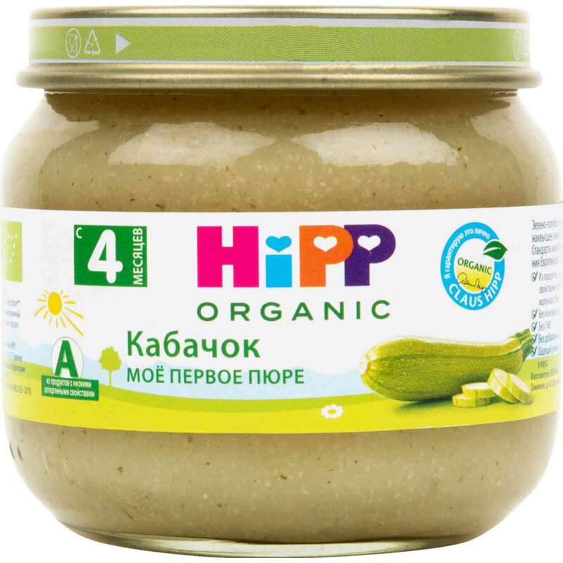 Мое первое пюре Hipp Кабачок 80 г