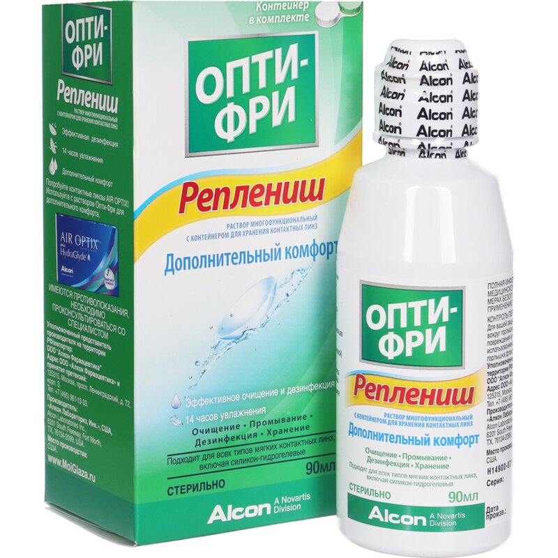 Раствор для линз Опти-Фри Реплениш 90 мл