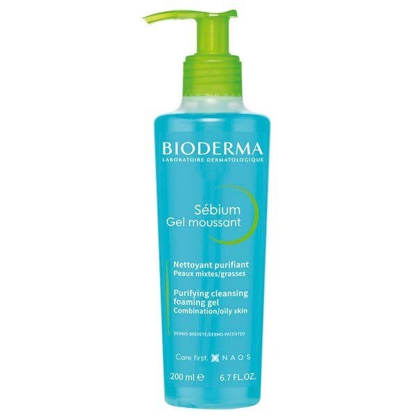 Гель-мусс Bioderma Sebium очищающий флакон с помпой 200 мл