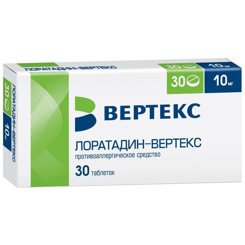 Лоратадин-Вертекс таблетки 10 мг 30 шт.